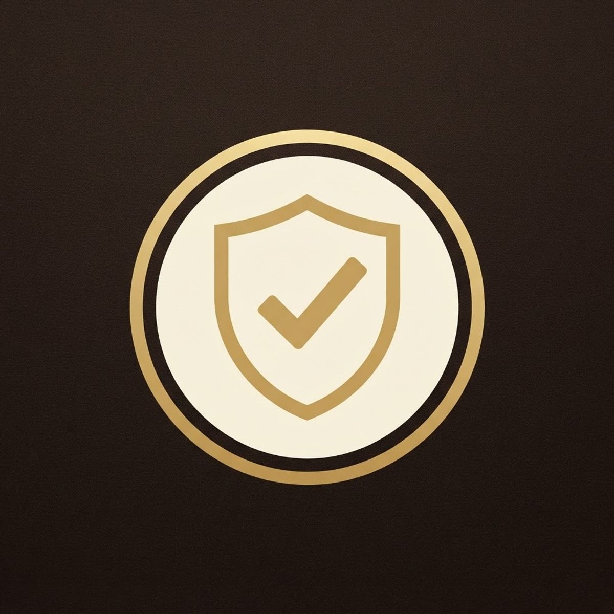 Badge de sécurité avec bouclier et coche